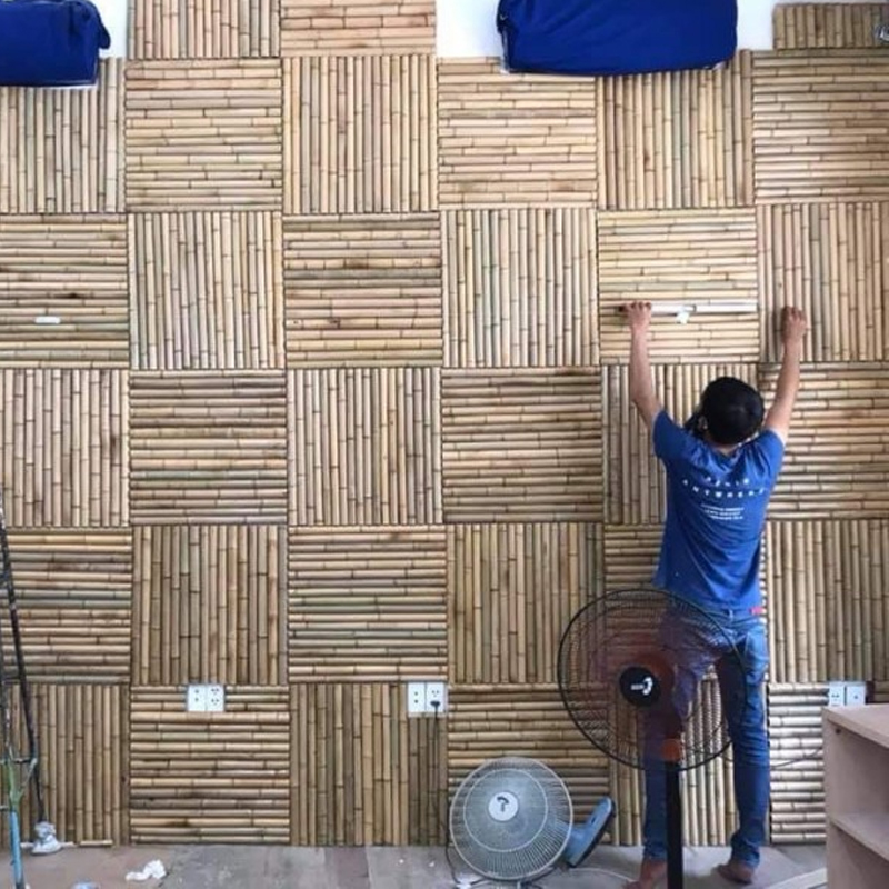 Thi công hàng rào tre